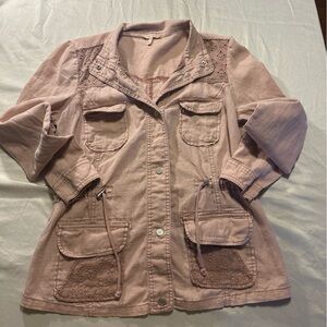Maurice’s utility jacket mauve/light pink size medium